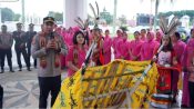 AKBP Agung Gima Sunarya Kapolres Murung Raya saat acara penyambutan bersama Pemkab Murung Raya