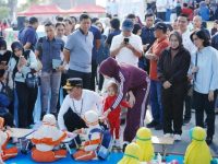 Gubernur Agustiar Sabran menghadiri puncak peringatan HAN dan HARGANAS 2026 di Bundaran Besar Talawang Palangka Raya.