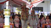 Gubernur Kalimantan Tengah Agustiar Sabran memimpin Upacara Hari Jadi ke-24 Kabupaten Murung Raya di Puruk Cahu