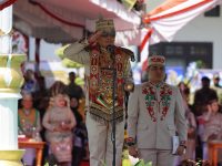 Gubernur Kalimantan Tengah Agustiar Sabran memimpin Upacara Hari Jadi ke-24 Kabupaten Murung Raya di Puruk Cahu